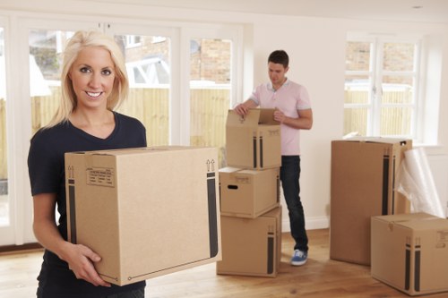 Professional removal team preparing for a move
