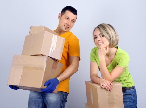 Packing and loading items into van