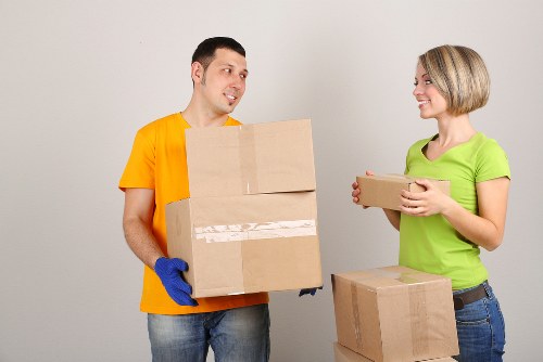 Office workers consulting on relocation plans