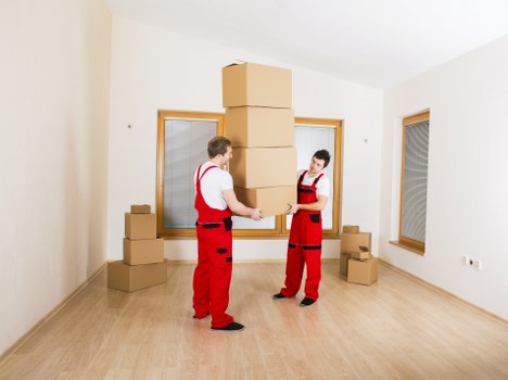 Professional removal team in action
